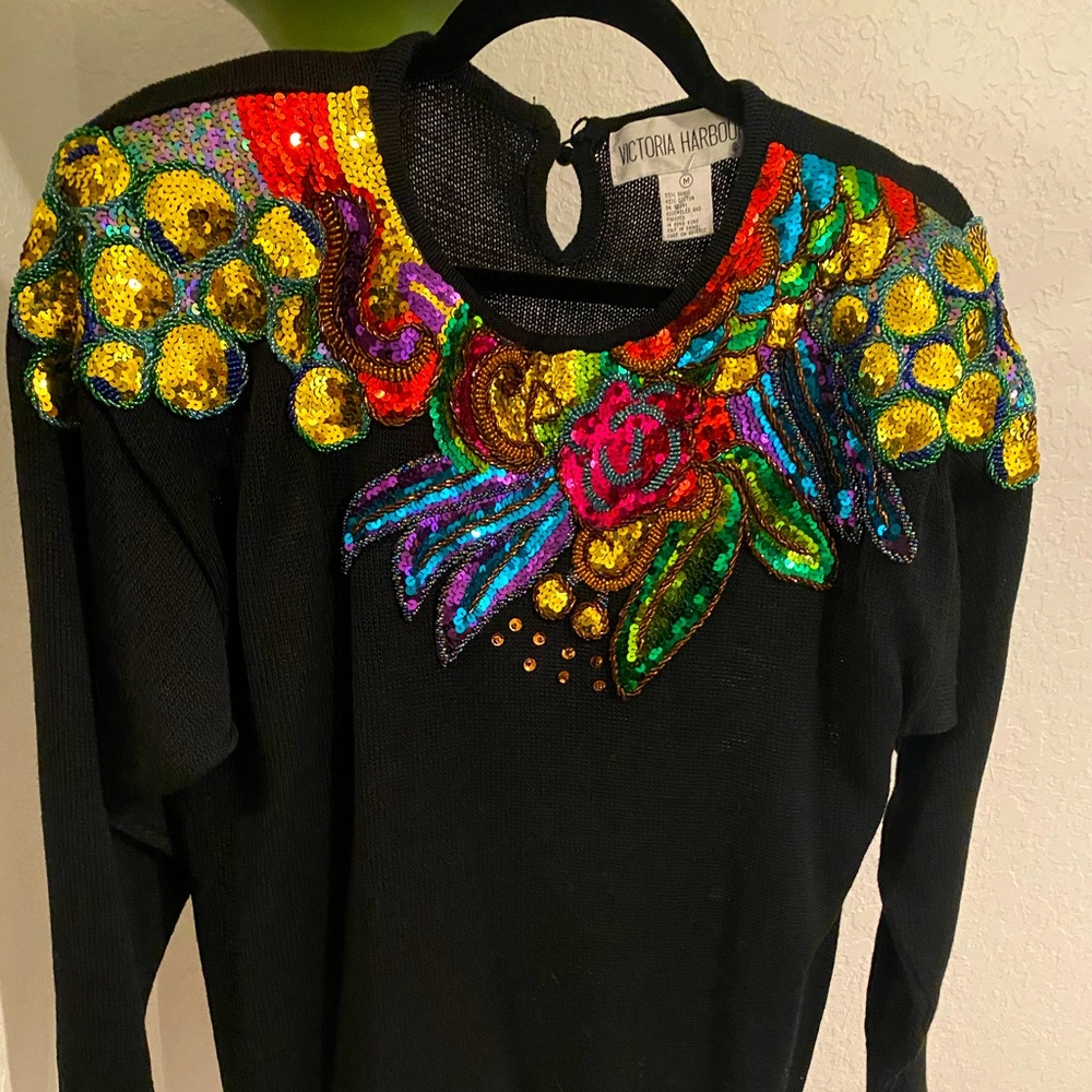 Vintage 80’s Beaded and Sequined Sweater
